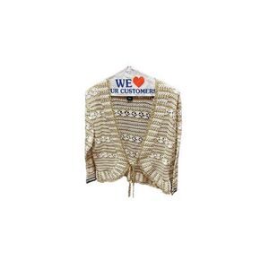 Karen Kane Petites Crocheted Cardigan Bolero L Sweater